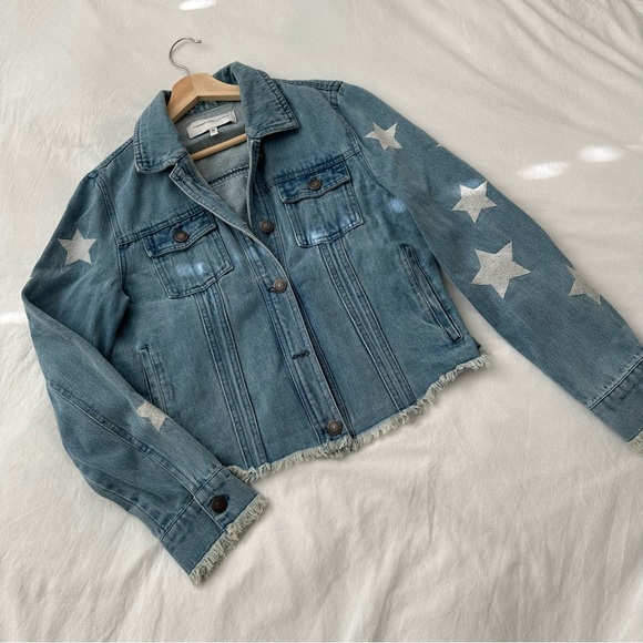 Cupcakes and cashmere hand-stitched star jean jacket! - Picture 2 of 9